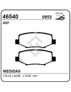 Im Past. Freno Tras. Jeep Cherokee 07/... Liberty 07/... Wrangler 07/... - Cherokee Ii 3.7 V6