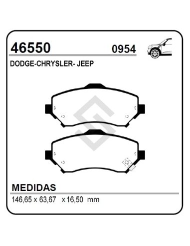 Im Past. Freno Del. Dodge Journey 2.7 V6 08/... Town & Country 11/... Caravan 07/... Voyager 2.8/3.3 07/...