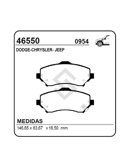 Im Past. Freno Del. Dodge Journey 2.7 V6 08/... Town & Country 11/... Caravan 07/... Voyager 2.8/3.3 07/...
