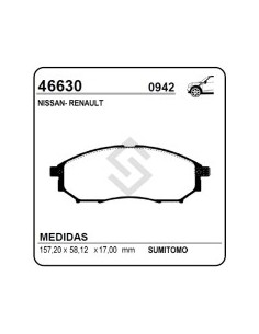Rt Past. Freno Del. Koleos 08/... Nissan Pathfinder / X-terra / Murano 02/... -  Np300 08/...