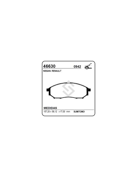 Rt Past. Freno Del. Koleos 08/... Nissan Pathfinder / X-terra / Murano 02/... -  Np300 08/...