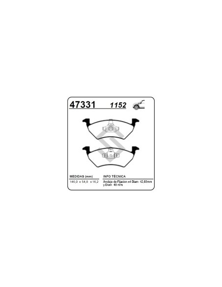 Vw Past. Freno Del. Up 1.0 Mpi 14/...