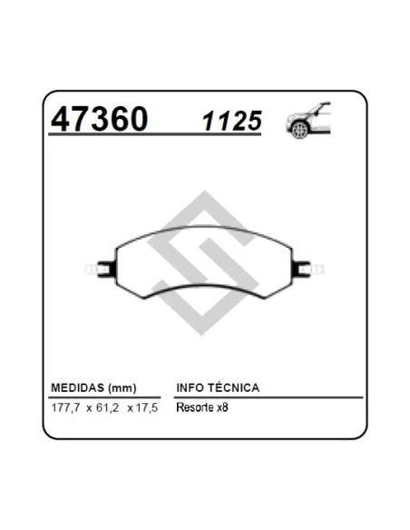 Im Past. Freno Del. Dodge Ram 1500 06/11 - Aspen 07/09 - Dakota 05/11 - Mitsubishi Raider 06/10