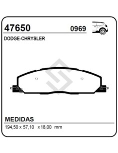 Im Past. Freno Tras. Dodge Ram 2500 / 3500 09/... - C/sensor Sonoro