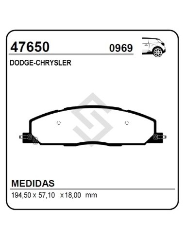 Im Past. Freno Tras. Dodge Ram 2500 / 3500 09/... - C/sensor Sonoro