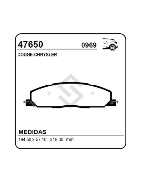 Im Past. Freno Tras. Dodge Ram 2500 / 3500 09/... - C/sensor Sonoro
