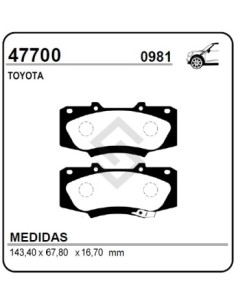 Im Past. Freno Del. Toyota Hilux 08/... / Sw 4 08/...