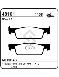 Rt Past. Freno Del. Logan 13/...- Sandero 1.2-1.5 Dci 12/.. - Clio Iv - Anclaje Grande