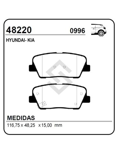 Im Past. Freno Tras. Hyundai Santa Fe 10/... Entourage 07/... Equss 12/... Kia Carnival 07/... Sorento 10/...