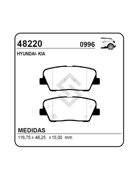 Im Past. Freno Tras. Hyundai Santa Fe 10/... Entourage 07/... Equss 12/... Kia Carnival 07/... Sorento 10/...