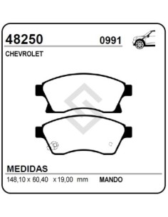 Ch Past. Freno Del. Cruze Ii 10/... / Sonic 12/... Tracker 10/...