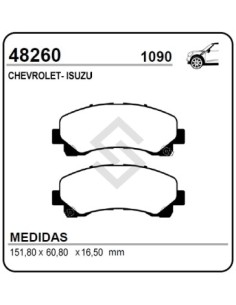 Ch Past. Freno Del. D-max 09/... / S-10 2.4-2.8 12/... / Trailblazer 12/...