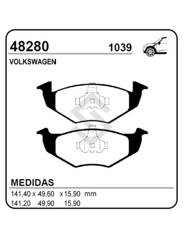 Vw Past.freno Del. Gol / Saveiro / Voyage - 2010/...
