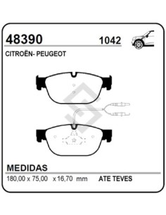 Pg Past. Freno Del. P.407 / Rcz / C4 / C5 / C6