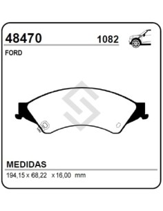 Fd Past.freno Del. Ranger 2.5 - 3.2 4x4 - 12/...