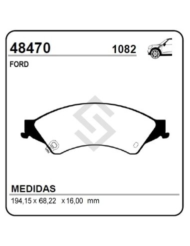 Fd Past.freno Del. Ranger 2.5 - 3.2 4x4 - 12/...