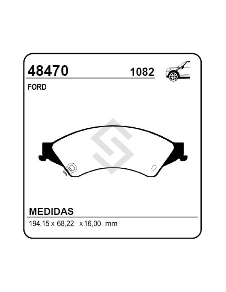 Fd Past.freno Del. Ranger 2.5 - 3.2 4x4 - 12/...