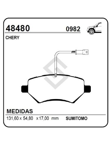Im Past. Freno Del. Chery Tiggo 08/... Lifan 1.8 16v 13/...