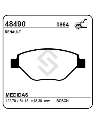 Rt Past. Freno Del. Megane (chica) 10/...