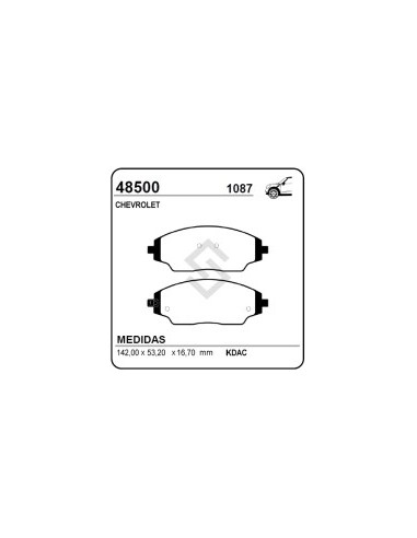 Ch Past. Freno Del. Sonic / Spin / Cobalt 12/...