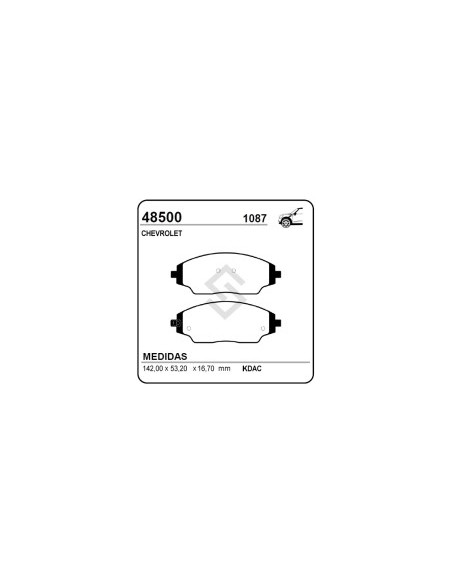 Ch Past. Freno Del. Sonic / Spin / Cobalt 12/...