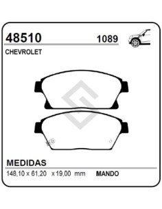 Ch Past. Freno Del. Cruze Ii 08/11