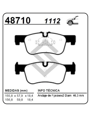 Im Past. Freno Del. Bmw Serie 1 - 116/118/120i 10/...