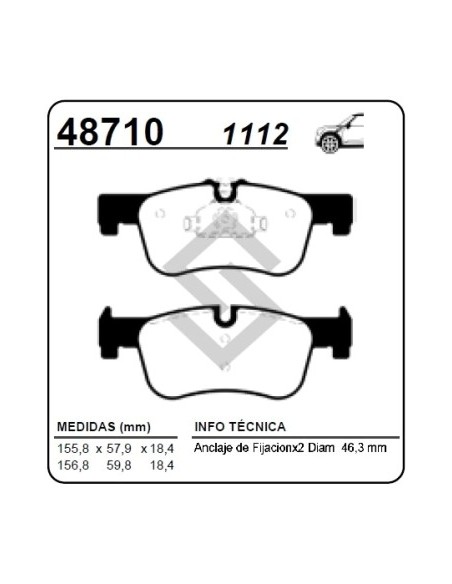 Im Past. Freno Del. Bmw Serie 1 - 116/118/120i 10/...