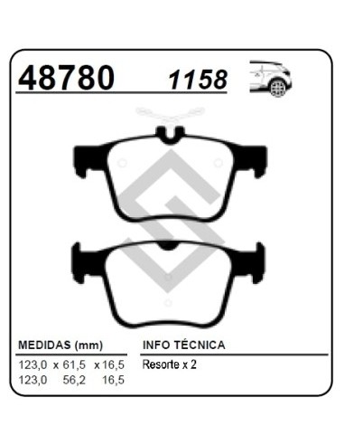 Vw Past. Freno Tras. Golf 14/... Polo 1.8 09/... Vento 18/... Audi A3 12/... Q2 16/..