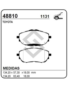 Im Past. Freno Del. Toyota Corolla 1.8/2.0 15/... - C/placa Antibrivatoria