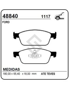 Fd Past. Freno Del. Focus Iii 12/... Kuga 12/.... Transit 12/...