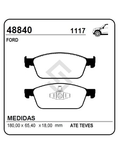 Fd Past. Freno Del. Focus Iii 12/... Kuga 12/.... Transit 12/...