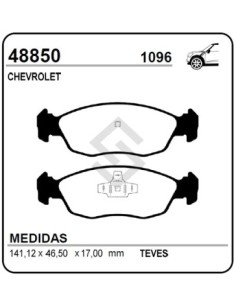 Ch Past. Freno Del. Celta/classic 10/... - Espesor 17mm