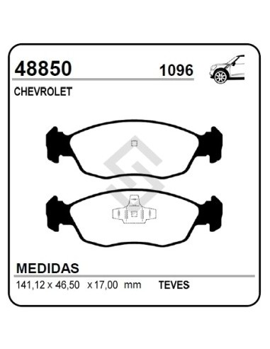 Ch Past. Freno Del. Celta/classic 10/... - Espesor 17mm