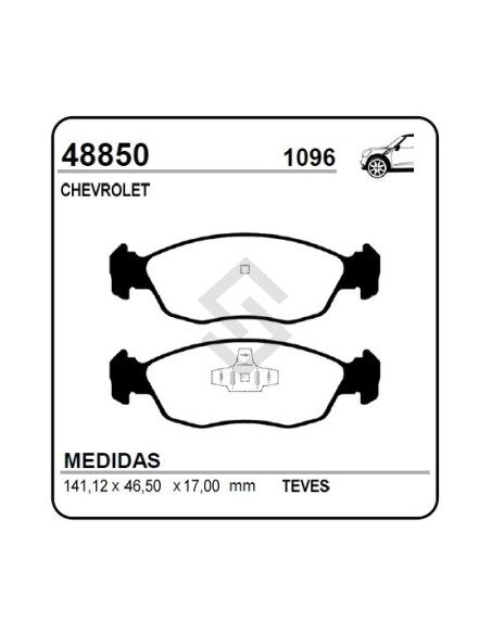 Ch Past. Freno Del. Celta/classic 10/... - Espesor 17mm