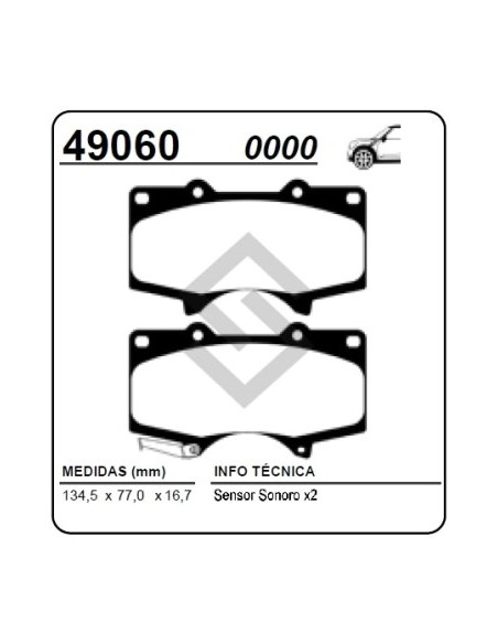 Im Past. Freno Del. Toyota Hilux  16/... Prius 13/...