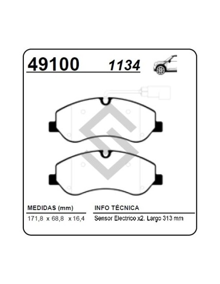 Fd Past. Freno Del. Transit Connect Vi 2.0/2.2 Tdci 13/...