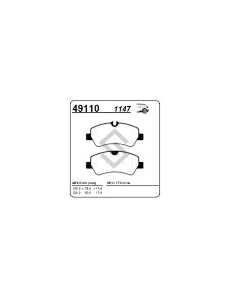 Fd Past. Freno Tras. Transit Connect Vi 2.0/2.2 Tdci 13/...