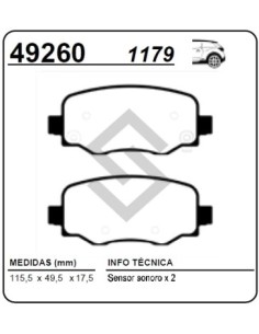 Vr Past. Freno Tras. 500 14/... Compass 17/... Renegade 15/...