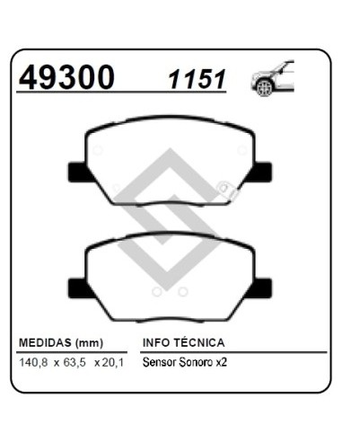Ft Past. Freno Del. F.500x - Toro - Jeep Renegade 16/...