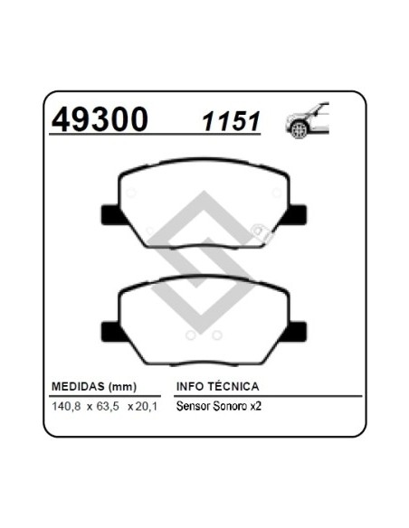 Ft Past. Freno Del. F.500x - Toro - Jeep Renegade 16/...