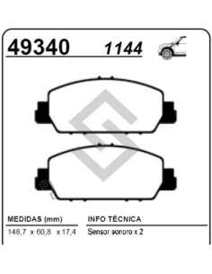 Im Past. Freno Del. Honda Hr-v 14/... Accord 2.0 14/...