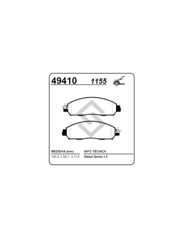 Im Past. Freno Del. Nissan Frontier Ii 14/... Navarra Iii 14/... Np300 13/... Alaskan 19/..