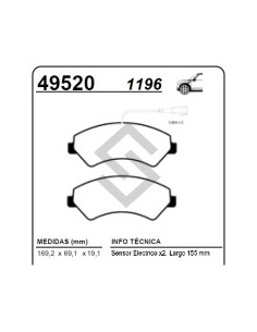 Vr Past. Freno Del. Ducato 120/150/160 Multijet 2.3d 06/11 - Boxer Iii 2.2-2.3-3.0 04/06