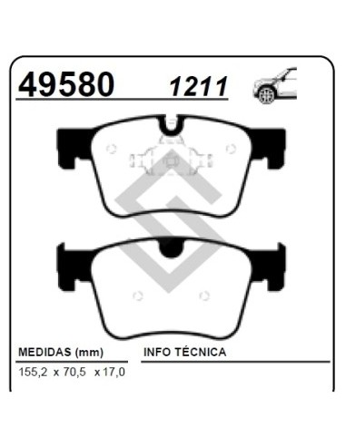 Pg Past. Freno Del. P.308 / C4 Picasso Ii 14/... C4grand Picasso 1.6/2.0 13/...