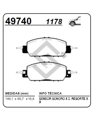 Im Past. Freno Del. Honda Civic 1.5 16/... Civic 2.0 17/...