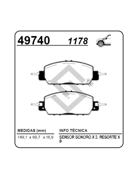 Im Past. Freno Del. Honda Civic 1.5 16/... Civic 2.0 17/...