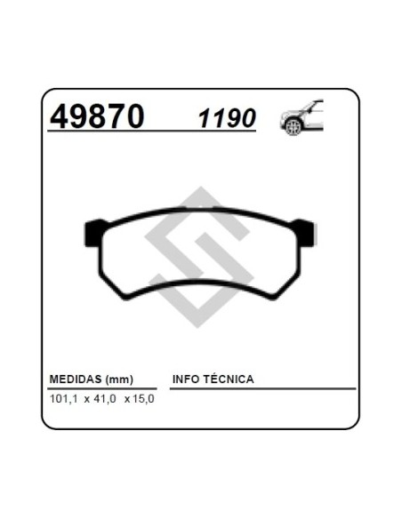 Rt Past. Freno Del. Kwid 1.0 17/...