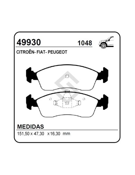 Ft Past. Freno Del. Uno Attractive 1.4 Evo / Uno Vivace 1.0 / Uno Way 1.0/1.4 Evo 10/... - P.208