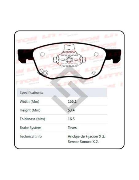 Im Past. Freno Del. Honda Hr-v 19/...